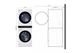 Single Unit Front Load LG WashTower™ with Center Control™ 4.5 cu. ft. Washer and 7.4 cu. ft. Gas Dryer