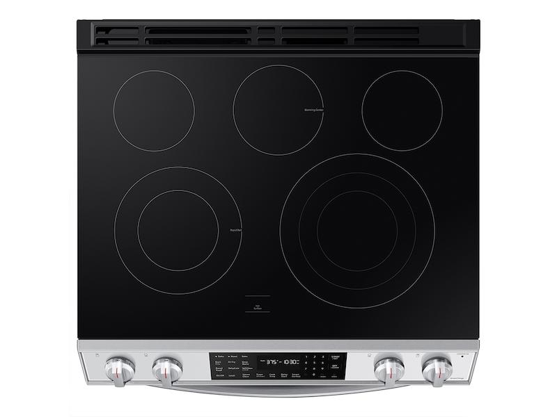 Bespoke 6.3 cu. ft. Smart Front Control Slide-In Electric Range with Air Fry & Wi-Fi in White Glass