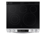 Bespoke 6.3 cu. ft. Smart Front Control Slide-In Electric Range with Air Fry & Wi-Fi in White Glass
