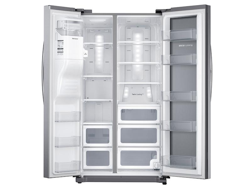 25 cu. ft. Food Showcase Side-by-Side Refrigerator with Metal Cooling in Stainless Steel
