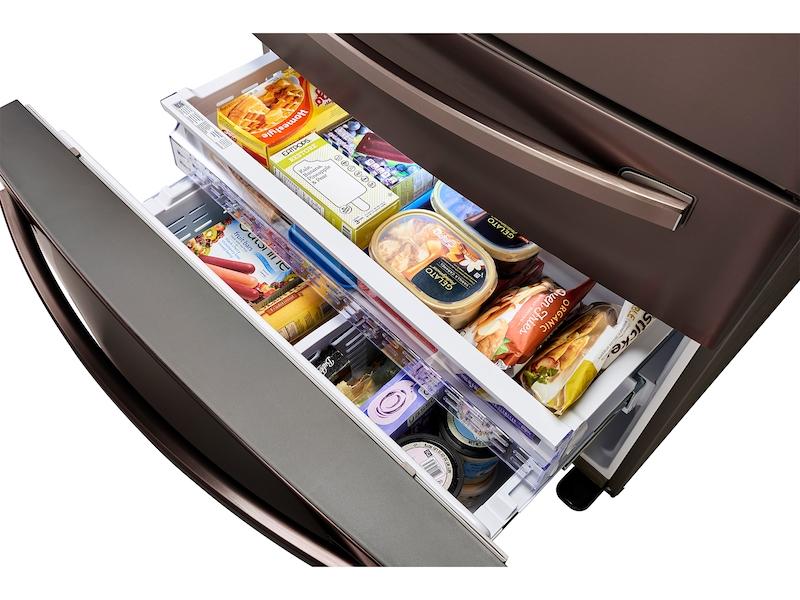 22 cu. ft. Food Showcase Counter Depth 4-Door French Door Refrigerator in Tuscan Stainless Steel
