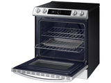 Bespoke Smart Slide-in Electric Range 6.3 cu. ft. with Smart Dial & Air Fry in White Glass