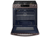Bespoke Smart Slide-in Gas Range 6.0 cu. ft. with Smart Dial, Air Fry & Wi-Fi in Tuscan Steel