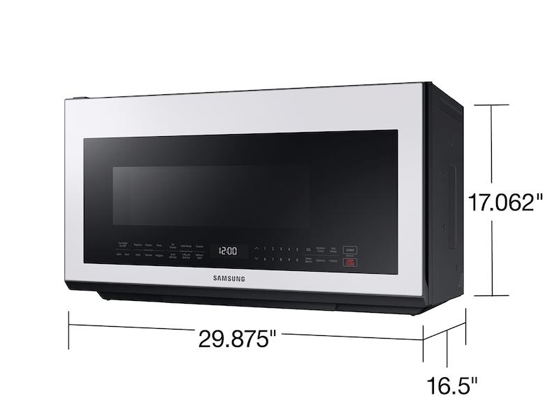 Bespoke Over-the-Range Microwave 2.1 cu. ft. with Sensor Cooking in White Glass