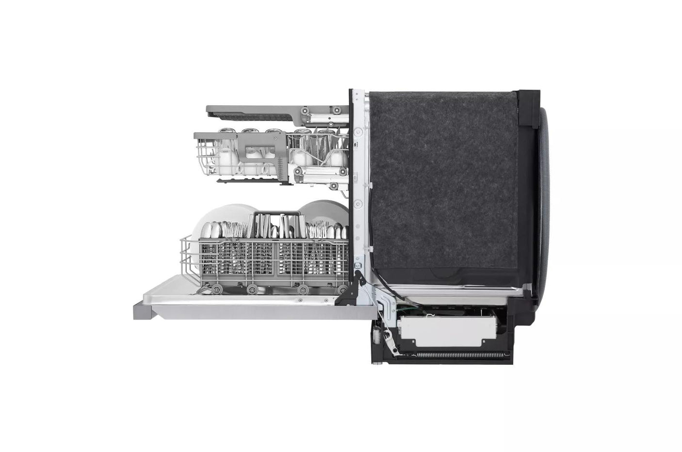 24-inch Wide QuadWash™ Front Control Dishwasher - Stainless Steel