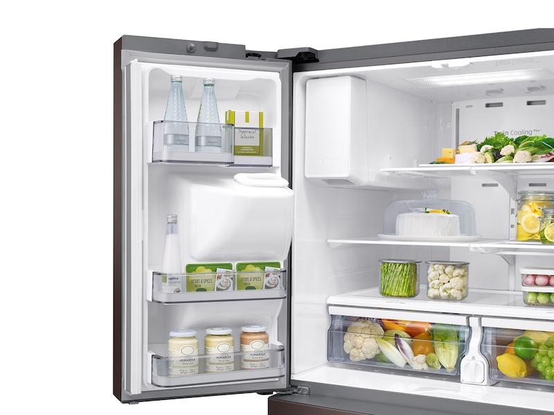 23 cu. ft. Counter Depth 4-Door French Door Refrigerator with FlexZone™ Drawer in Tuscan Stainless Steel