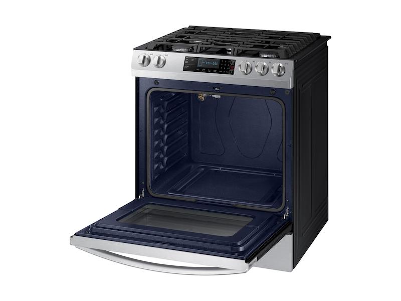 5.8 cu. ft. 5 Burner Slide-in Gas Range in Stainless Steel