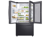 28 cu. ft. 3-Door French Door, Full Depth Refrigerator with Food Showcase in Black Stainless Steel