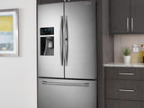 23 cu. ft. Food Showcase Counter Depth 3-Door Refrigerator in Stainless Steel