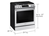 Bespoke 6.0 cu. ft. Smart Front Control Slide-In Gas Range with Air Fry & Wi-Fi in White Glass