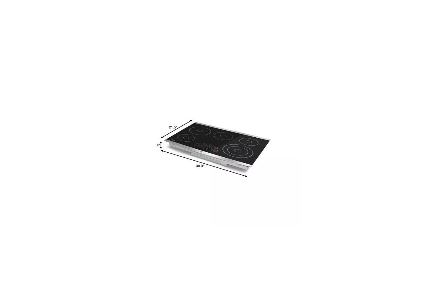 30" Radiant Cooktop, 5 Burner, Black, Energy Star
