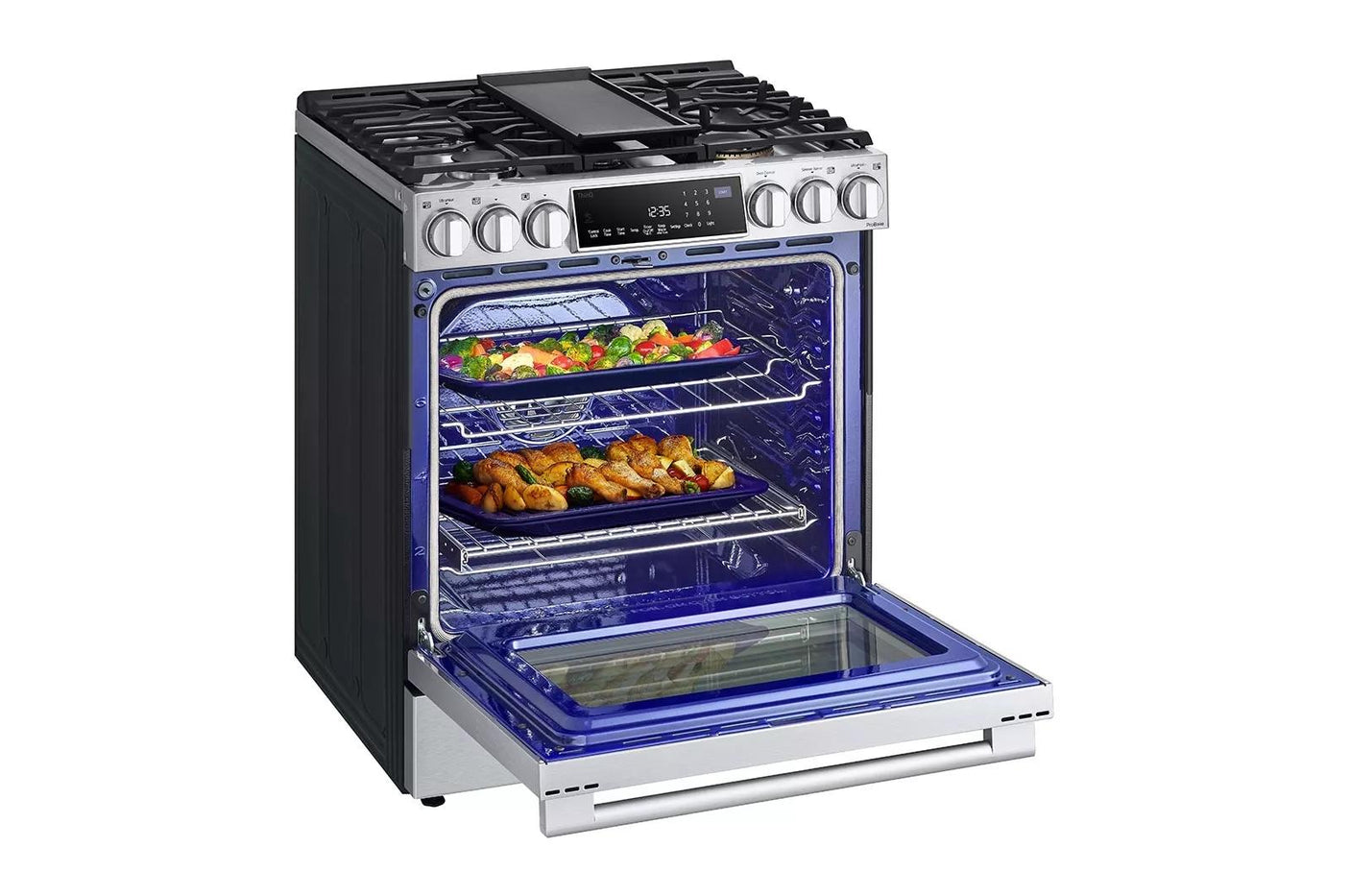 LG STUDIO 6.3 cu. ft. InstaView® Gas Slide-in Range with ProBake Convection® and Air Fry