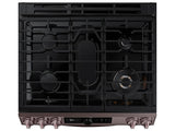 Bespoke Smart Slide-in Gas Range 6.0 cu. ft. with Smart Dial, Air Fry & Wi-Fi in Tuscan Steel