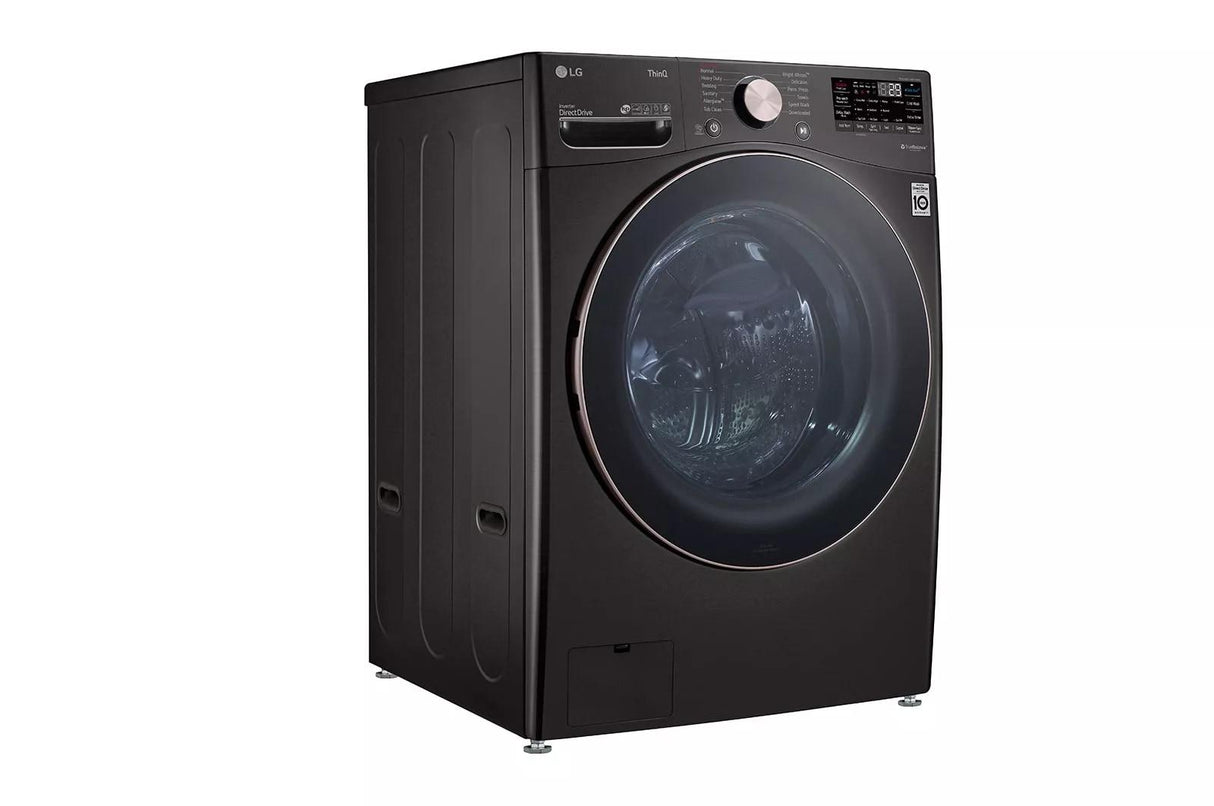 LG 4.5 cu. ft. Ultra Large Capacity Front Load Washer - Black Steel