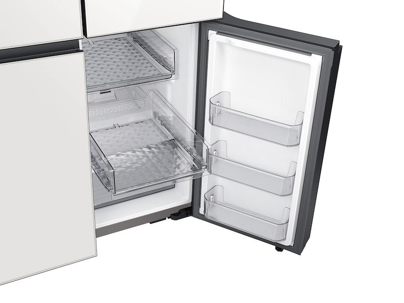 Bespoke Counter Depth 4-Door Flex™ Refrigerator (23 cu. ft.) in White Glass (2021)