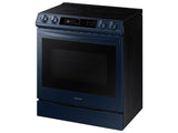 Bespoke Smart Slide-in Electric Range 6.3 cu. ft. with Smart Dial & Air Fry in Navy Steel