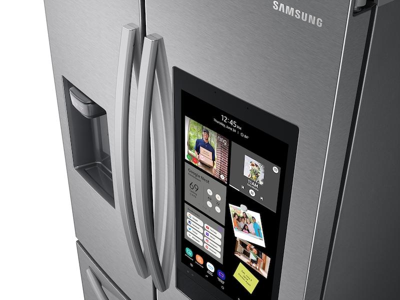 26.5 cu. ft. Large Capacity 3-Door French Door Refrigerator with Family Hub™ and External Water & Ice Dispenser in Stainless Steel