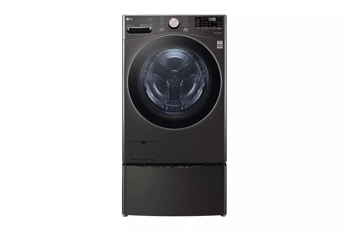 LG 4.5 cu. ft. Ultra Large Capacity Front Load Washer - Black Steel
