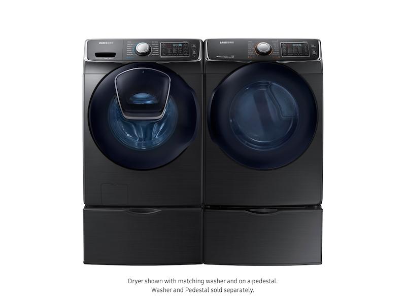 7.5 cu. ft. Smart Electric Dryer with MultiSteam™ in Black Stainless Steel