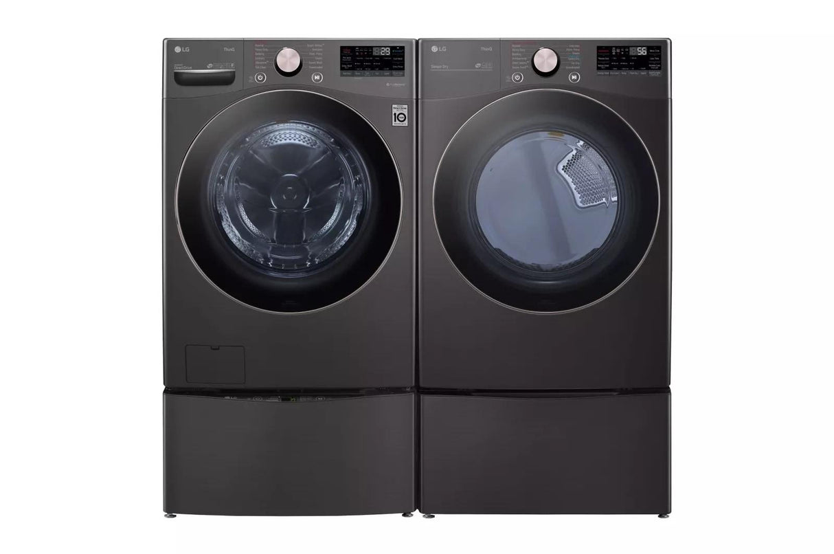 LG 4.5 cu. ft. Ultra Large Capacity Front Load Washer - Black Steel