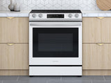 Bespoke 6.3 cu. ft. Smart Front Control Slide-In Electric Range with Air Fry & Wi-Fi in White Glass