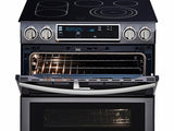 5.8 cu. ft. Slide-In Electric Range with Flex Duo™ & Dual Door in Black Stainless Steel