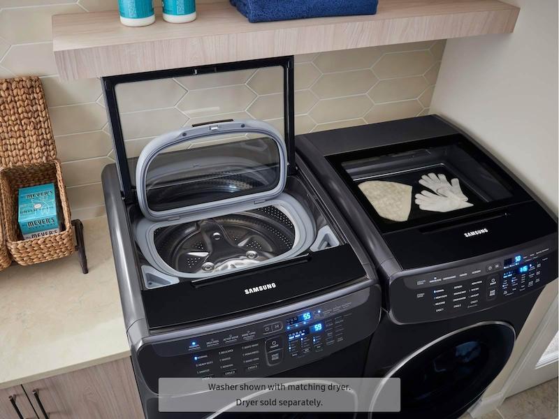 5.5 cu. ft. Smart Washer with FlexWash™ in Black Stainless Steel