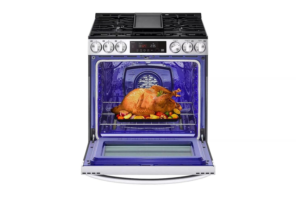 5.8 cu ft. Smart Wi-Fi Enabled Fan Convection Gas Slide-in Range with Air Fry & EasyClean®