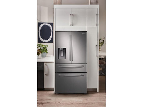 22 cu. ft. Food Showcase Counter Depth 4-Door French Door Refrigerator in Stainless Steel