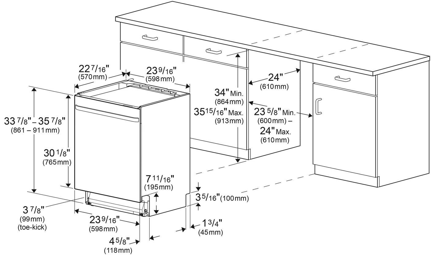 Tall Tub Dishwasher with (16 place settings, 39.0