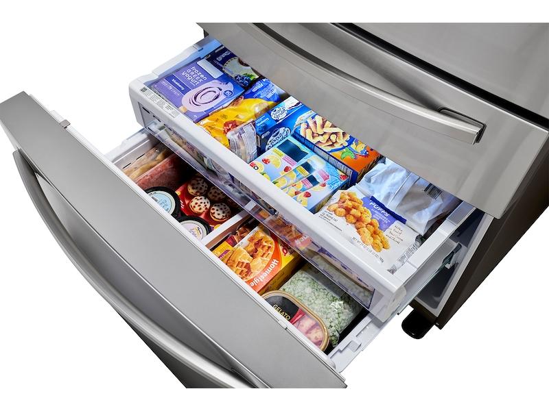 22 cu. ft. Food Showcase Counter Depth 4-Door French Door Refrigerator in Stainless Steel