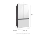 Bespoke 3-Door French Door Refrigerator (24 cu. ft.) with AutoFill Water Pitcher in White Glass