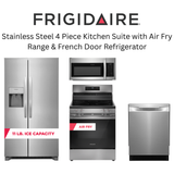 Frigidaire Stainless Steel 4 Piece Kitchen Suite with Air Fry Range & French Door Refrigerator