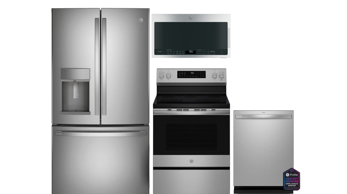 GE Profile™ 4 Piece Appliance Package in Stainless Steel