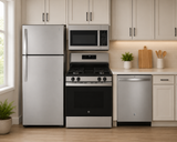 GE 4 Piece Kitchen Appliance Bundle in Stainless Steel