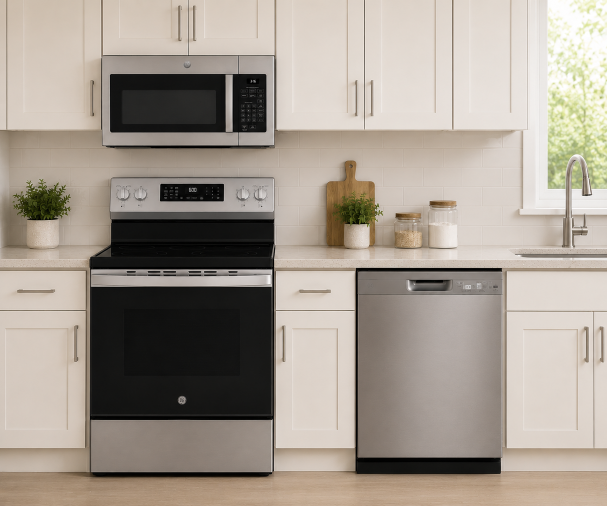 GE 3 Piece Kitchen Appliance Package