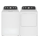 GE Top Load Washer and Gas Dryer in White